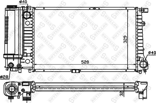 Stellox 10-25207-SX - Радиатор, охлаждение двигателя autosila-amz.com