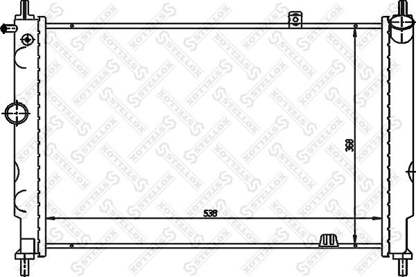 Stellox 10-25224-SX - Радиатор, охлаждение двигателя autosila-amz.com