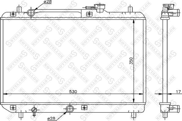 Stellox 10-25278-SX - Радиатор, охлаждение двигателя autosila-amz.com