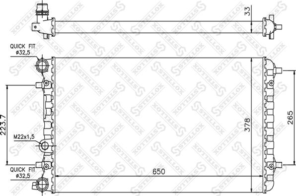 Stellox 10-26417-SX - Радиатор, охлаждение двигателя autosila-amz.com