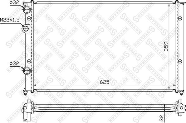 Stellox 10-26424-SX - Радиатор, охлаждение двигателя autosila-amz.com