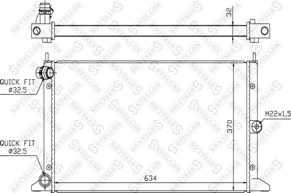 Stellox 10-26572-SX - Радиатор, охлаждение двигателя autosila-amz.com