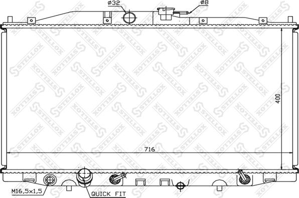 Stellox 10-26669-SX - Радиатор, охлаждение двигателя autosila-amz.com