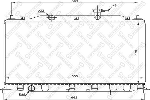 Stellox 10-26614-SX - Радиатор, охлаждение двигателя autosila-amz.com