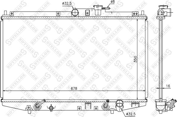 Stellox 10-26672-SX - Радиатор, охлаждение двигателя autosila-amz.com