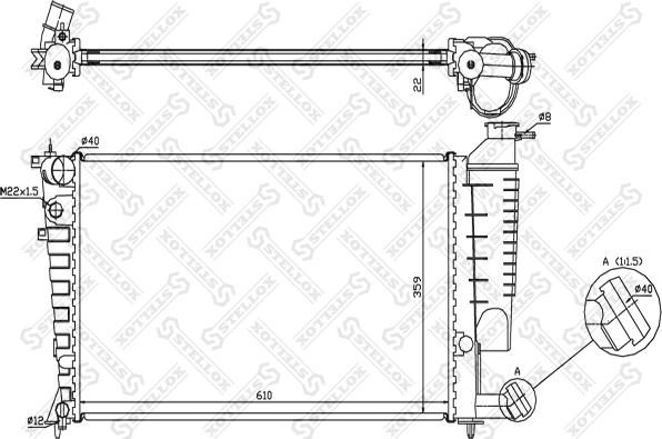 Stellox 10-26096-SX - Радиатор, охлаждение двигателя autosila-amz.com