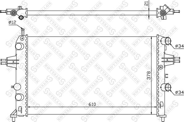 Stellox 10-26051-SX - Радиатор, охлаждение двигателя autosila-amz.com