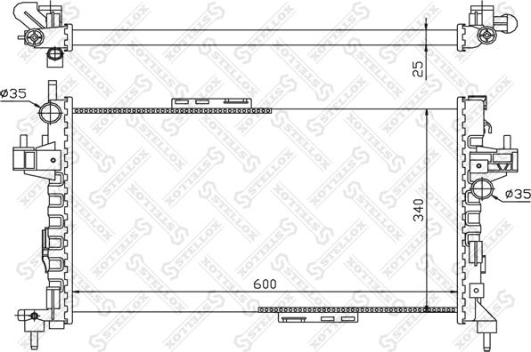 Stellox 10-26053-SX - Радиатор, охлаждение двигателя autosila-amz.com