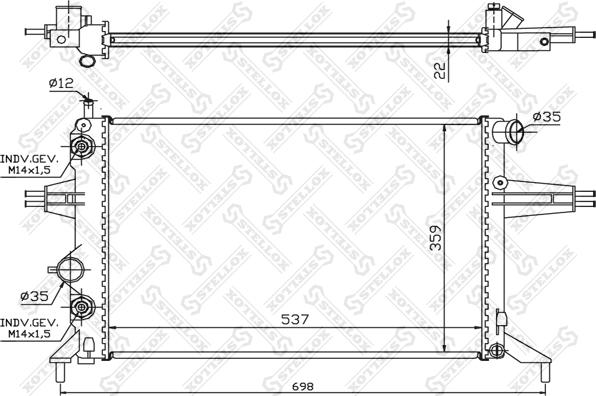 Stellox 10-26066-SX - Радиатор, охлаждение двигателя autosila-amz.com