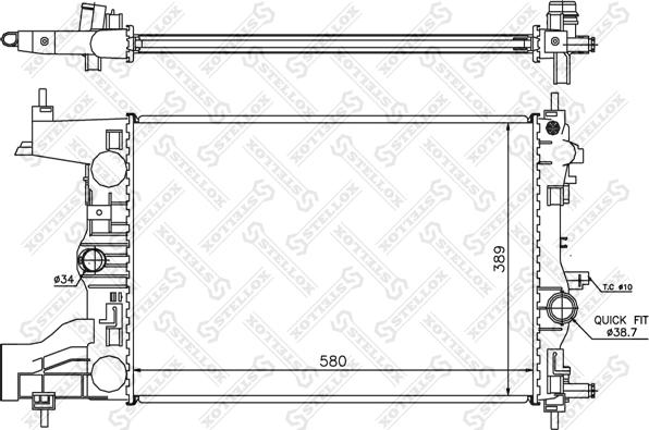 Stellox 10-26030-SX - Радиатор, охлаждение двигателя autosila-amz.com