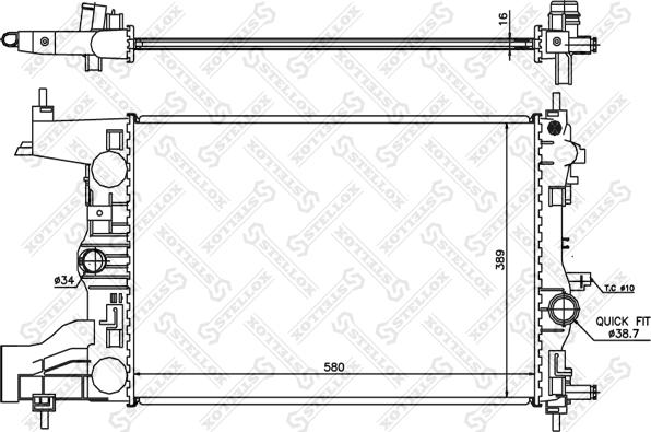 Stellox 10-26032-SX - Радиатор, охлаждение двигателя autosila-amz.com