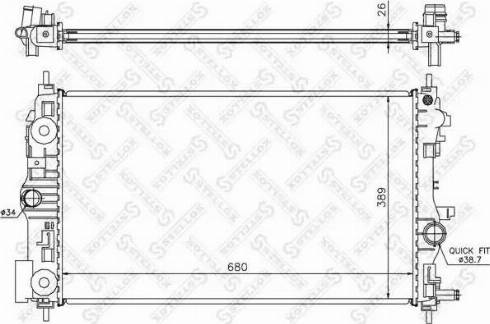 Stellox 10-26027-SX - Радиатор, охлаждение двигателя autosila-amz.com