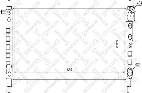 Stellox 10-26076-SX - Радиатор, охлаждение двигателя autosila-amz.com