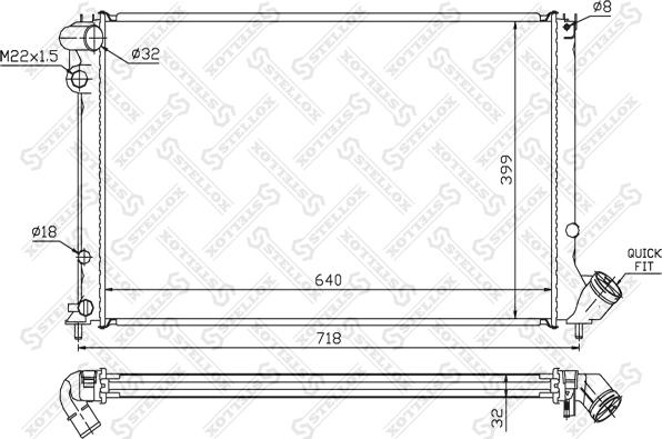 Stellox 10-26144-SX - Радиатор, охлаждение двигателя autosila-amz.com