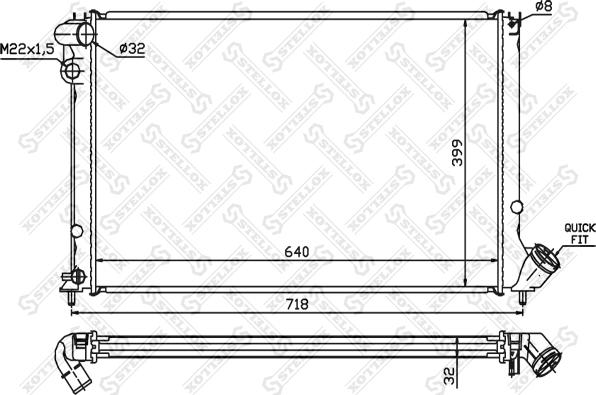 Stellox 10-26145-SX - Радиатор, охлаждение двигателя autosila-amz.com