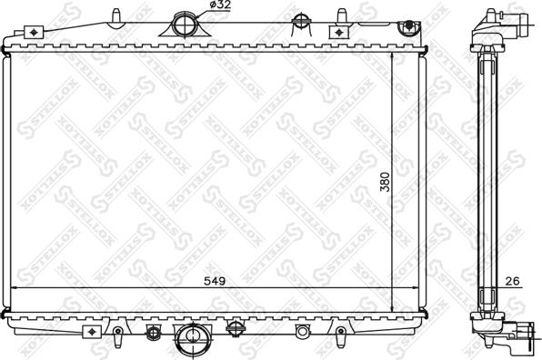 Stellox 10-26137-SX - Радиатор, охлаждение двигателя autosila-amz.com