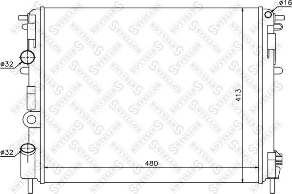 Stellox 10-26178-SX - Радиатор, охлаждение двигателя autosila-amz.com