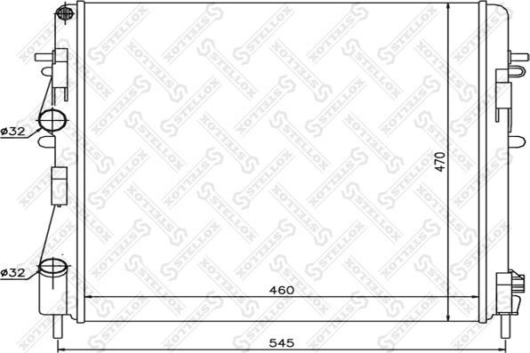 Stellox 10-26172-SX - радиатор системы охлаждения!\ Renault Kangoo, Nissan Kubistar 1.2-1.9DCi 01> autosila-amz.com