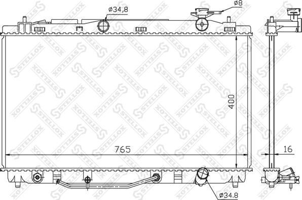 Stellox 10-26334-SX - Радиатор, охлаждение двигателя autosila-amz.com