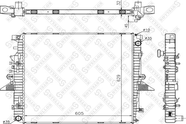 Stellox 10-26290-SX - Радиатор, охлаждение двигателя autosila-amz.com