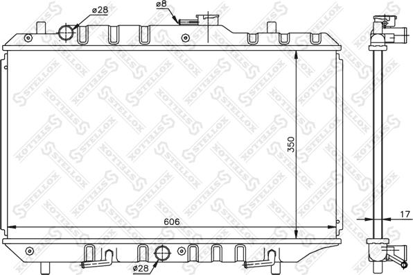 Stellox 10-26265-SX - Радиатор, охлаждение двигателя autosila-amz.com