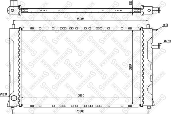 Stellox 10-26274-SX - Радиатор, охлаждение двигателя autosila-amz.com