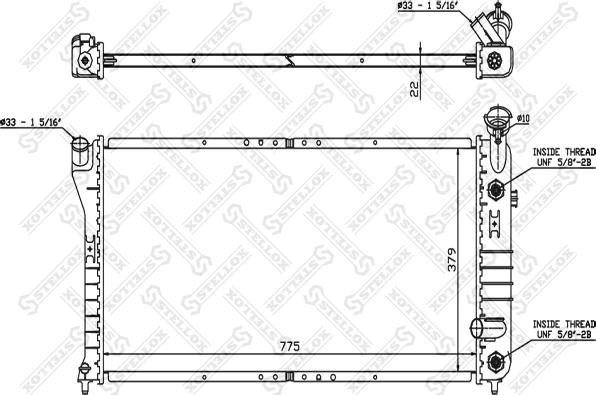 Stellox 10-26746-SX - Радиатор, охлаждение двигателя autosila-amz.com