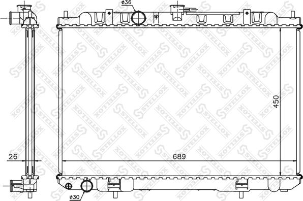 Stellox 10-26715-SX - Радиатор, охлаждение двигателя autosila-amz.com