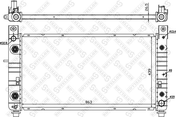 Stellox 10-26736-SX - Радиатор, охлаждение двигателя autosila-amz.com