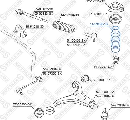 Stellox 11-53030-SX - Пыльник амортизатора, защитный колпак autosila-amz.com