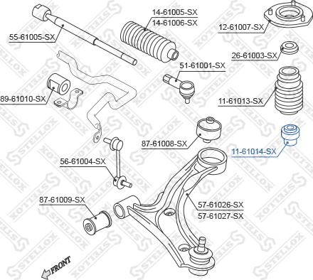 Stellox 11-61014-SX - Отбойник, демпфер амортизатора autosila-amz.com