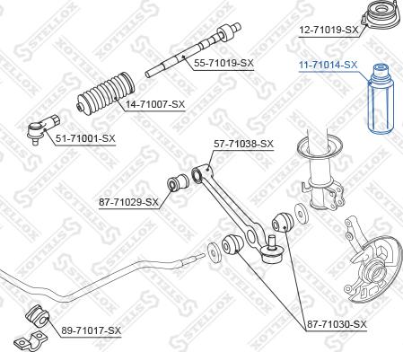 Stellox 11-71014-SX - Отбойник, демпфер амортизатора autosila-amz.com