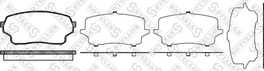 Stellox 1177 001B-SX - Тормозные колодки, дисковые, комплект autosila-amz.com