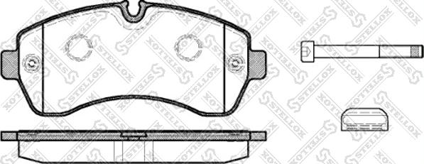 Stellox 1254 000L-SX - Тормозные колодки, дисковые, комплект autosila-amz.com