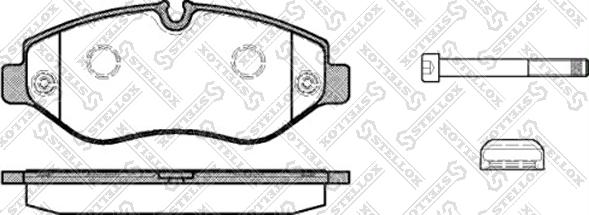 Stellox 1256 000L-SX - Тормозные колодки, дисковые, комплект autosila-amz.com