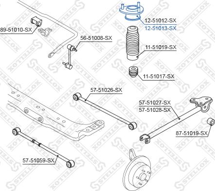 Stellox 12-51013-SX - Опора стойки амортизатора, подушка autosila-amz.com