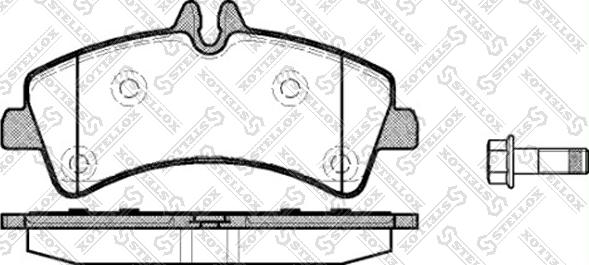 Stellox 1258 000-SX - Тормозные колодки, дисковые, комплект autosila-amz.com