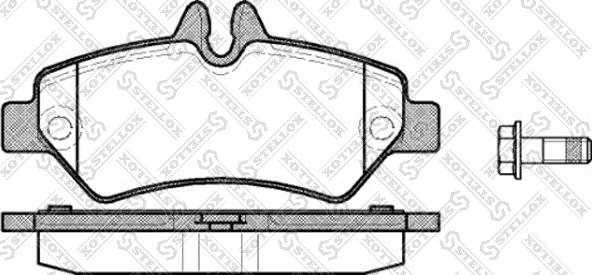 Stellox 1257 000-SX - Тормозные колодки, дисковые, комплект autosila-amz.com