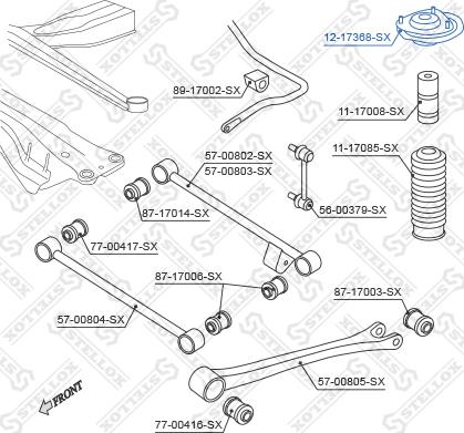 Stellox 12-17368-SX - Опора стойки амортизатора, подушка autosila-amz.com