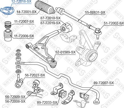 Stellox 12-72018-SX - Опора стойки амортизатора, подушка autosila-amz.com