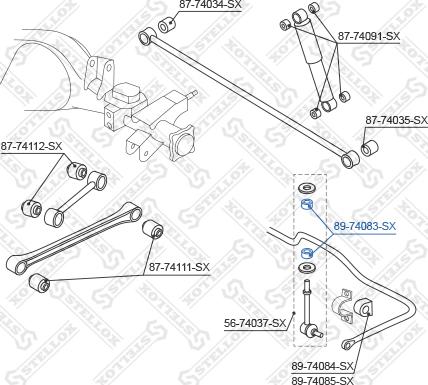 Stellox 89-74083-SX - втулка тяги стабилизатора!\ Nissan Terrano R20 93> autosila-amz.com