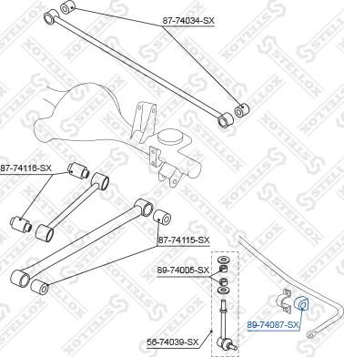 Stellox 89-74087-SX - Втулка стабилизатора autosila-amz.com