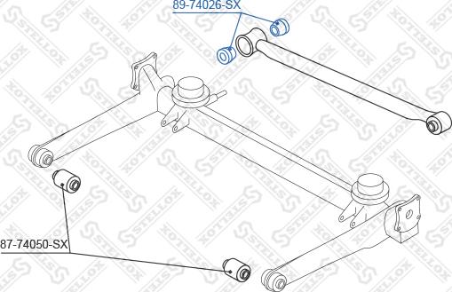 Stellox 89-74026-SX - сайлентблок амортизатора!\ Nissan Terrano WD21/Urvan 86-97/Prairie 2WD<88 autosila-amz.com