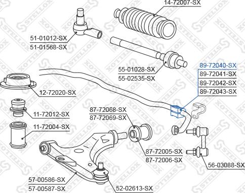 Stellox 89-72040-SX - Втулка стабилизатора autosila-amz.com