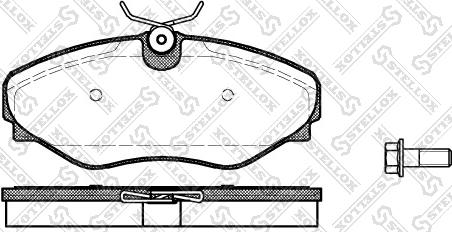 Stellox 845 020L-SX - Тормозные колодки, дисковые, комплект autosila-amz.com