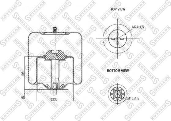 Stellox 84-00143-SX - Кожух пневматической рессоры autosila-amz.com