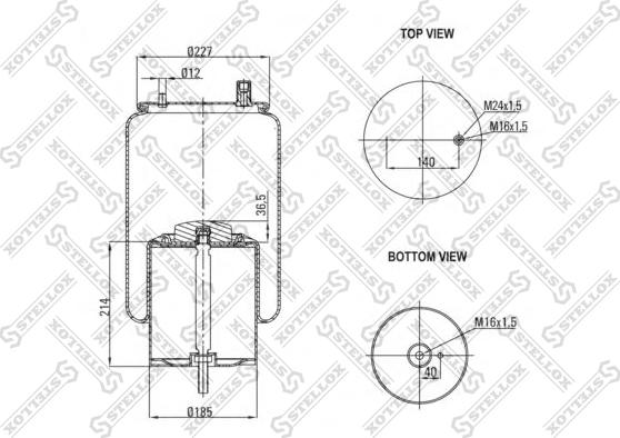 Stellox 84-00117-SX - Кожух пневматической рессоры autosila-amz.com