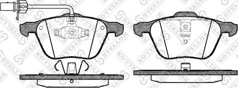 Stellox 847 002BL-SX - Тормозные колодки, дисковые, комплект autosila-amz.com