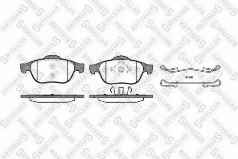 Stellox 854 000BL-SX - Тормозные колодки, дисковые, комплект autosila-amz.com