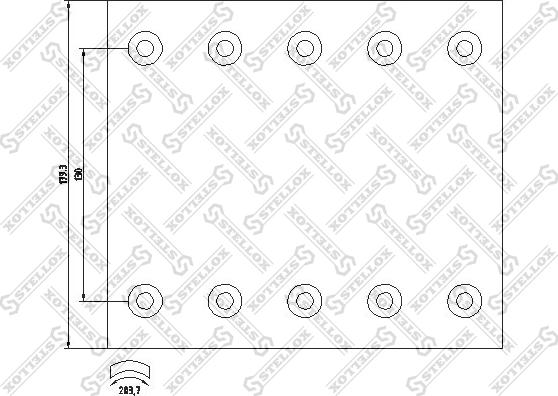 Stellox 85-00900-SX - Комплект тормозных башмаков, барабанные тормоза autosila-amz.com